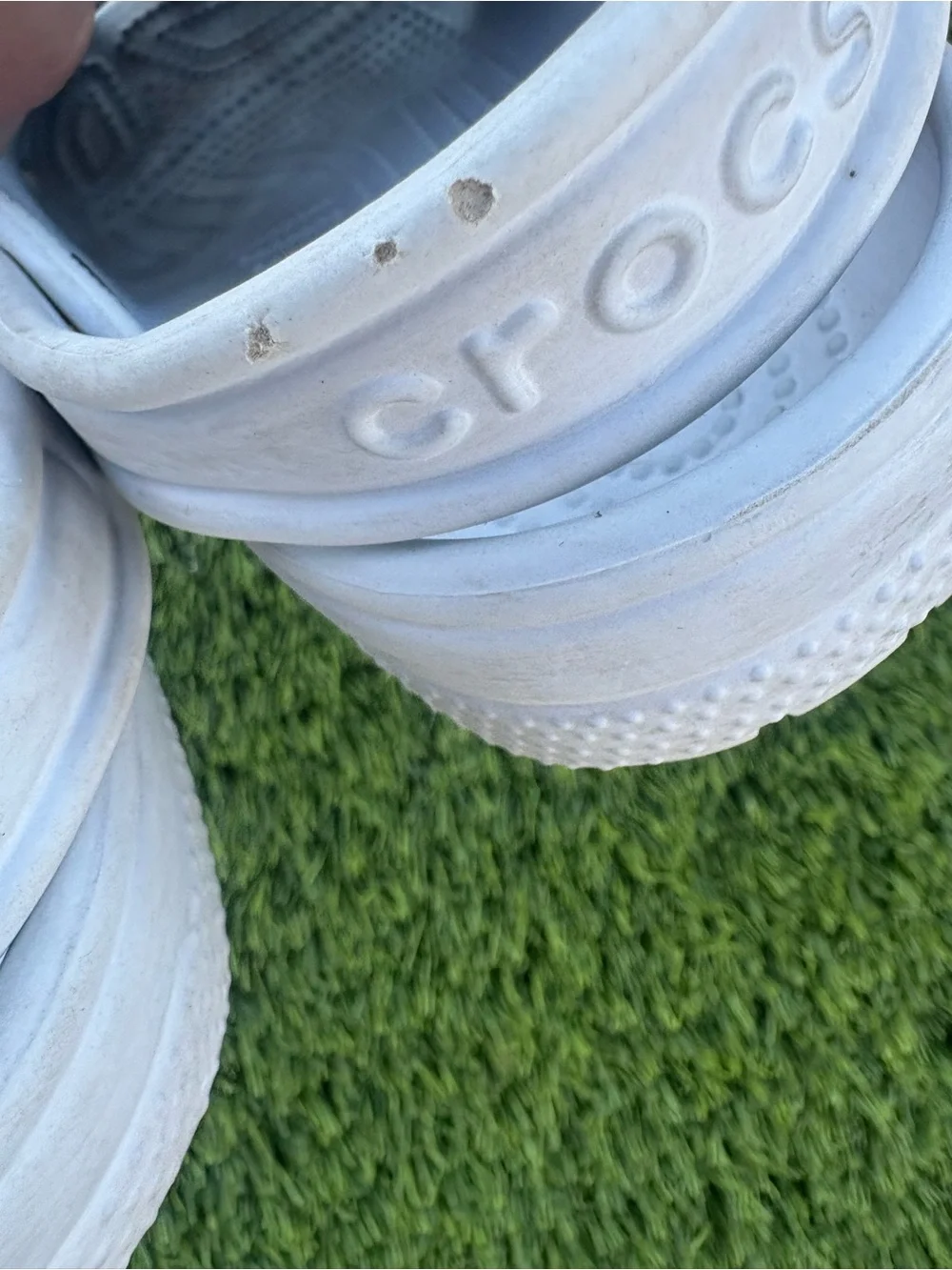 CROCS Kids White Classic Clog with Heel Strap